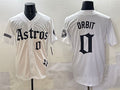 Houston Astros #0 Orbit Gothic 'Houston Born Barrio Raised' Limited Jersey - White