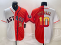 Yuli Gurriel #10 Houston Astros Split Limited Baseball Jersey - White Orange