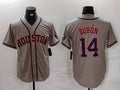 Mauricio Dubon #14 Houston Astros Patch Cool Base Baseball Je Limited Jersey - Grey
