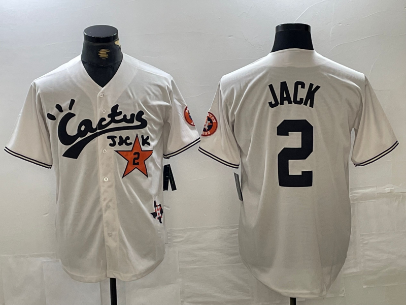 Alex Bregman #2 Houston Astros Cactus Jack Vapor Premier Baseball Jersey - Cream