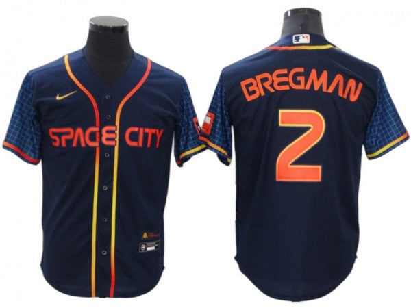 Alex Bregman #2 Houston Astros 2022 City Connect Limited Cool Base Jersey - Navy
