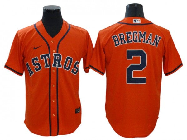 Alex Bregman #2 Houston Astros Alternate Limited Cool Base Jersey - Orange