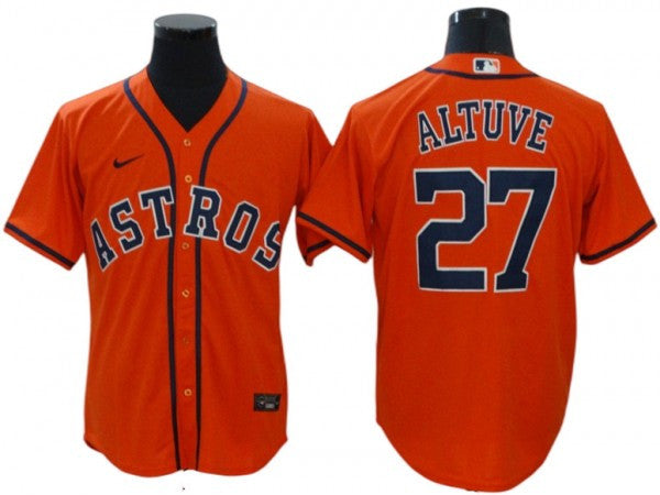Jose Altuve #27 Houston Astros Alternate Limited Cool Base Jersey - Orange