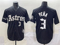 Jeremy Pena #3 Houston Astros Gothic 'Houston Born Barrio Raised' Limited Jersey - Black