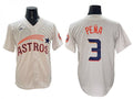 Jeremy Pena #3 Houston Astros Throwback Cooperstown Limited Jer Jersey - Cream