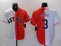 Jeremy Pena #3 Houston Astros Number Split Limited Baseball Jersey - White Orange