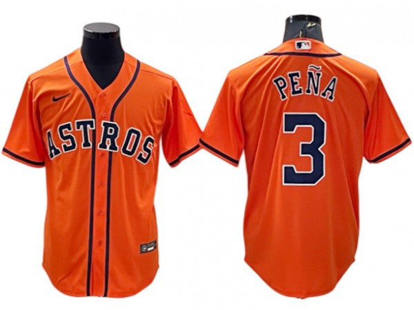 Jeremy Pena #3 Houston Astros Alternate Limited Cool Base Jersey - Orange