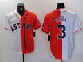 Jeremy Pena #3 Houston Astros Split Limited Baseball Jersey - White Orange