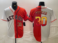 Kyle Tucker #30 Houston Astros Split Baseball Jerseys Limited Jersey - White Orange