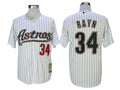 Nolan Ryan #34 Houston Astros Pinstripe Cooperstown Throwback J Limited Jersey - White