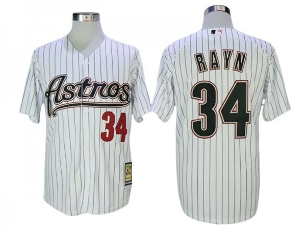 Nolan Ryan #34 Houston Astros Pinstripe Cooperstown Throwback J Limited Jersey - White