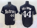 Still Tippin #44 Houston Astros Gothic 'Houston Born Barrio Raised' Limite Limited Jersey - Black
