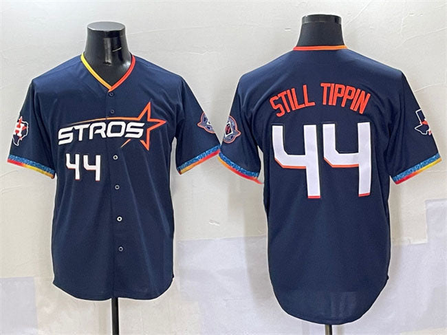 Still Tippin #44 Houston Astros 2025 City Connect Texas Patch Limited Jersey - Navy
