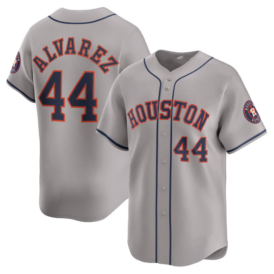 Yordan Alvarez #44 Houston Astros Road Limited Bas Player Jersey - Gray