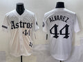 Yordan Alvarez #44 Houston Astros Gothic 'Houston Born Barrio Raised' Limi Limited Jersey - White