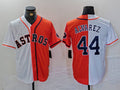 Yordan Alvarez #44 Houston Astros Split Limited Baseball Jersey - White Orange