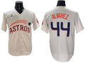 Houston Astros #44 Yordan Lvarez Throwback Cooperstown Limited Jersey - Cream