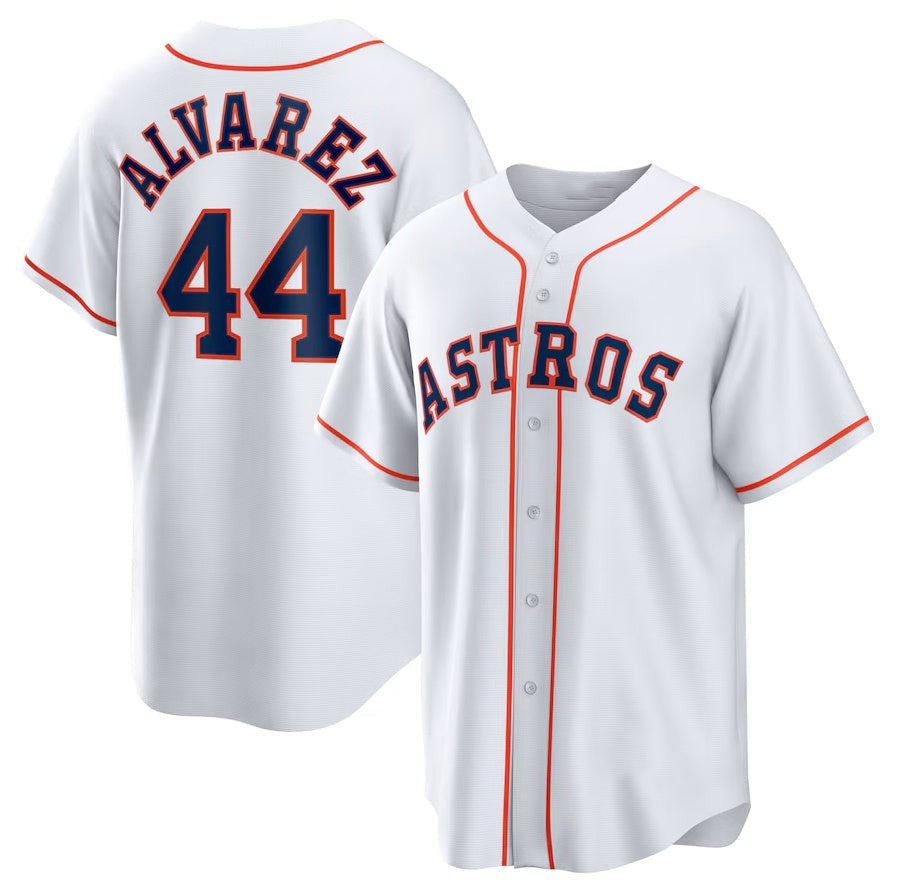 Houston Astros #44 Yordan Lvarez Home Bas Limited Player Jersey - White