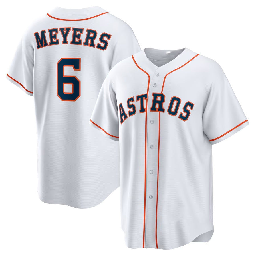 Jake Meyers #6 Houston Astros Home Baseball Jers Limited Jersey - White