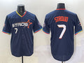 C.J. Stroud #7 Houston Astros 2025 City Connect Texas Patch Limited St Jersey - Navy