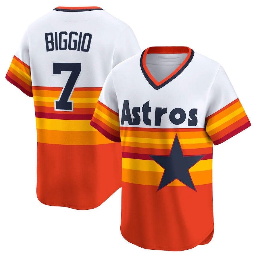 Craig Biggio #7 Houston Astros Throwback Cooperstown Limited Player J Jersey