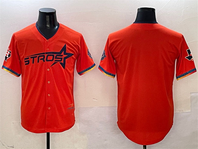 Houston Astros 2025 Blank City Connect Texas Patch Limited Jersey - Orange