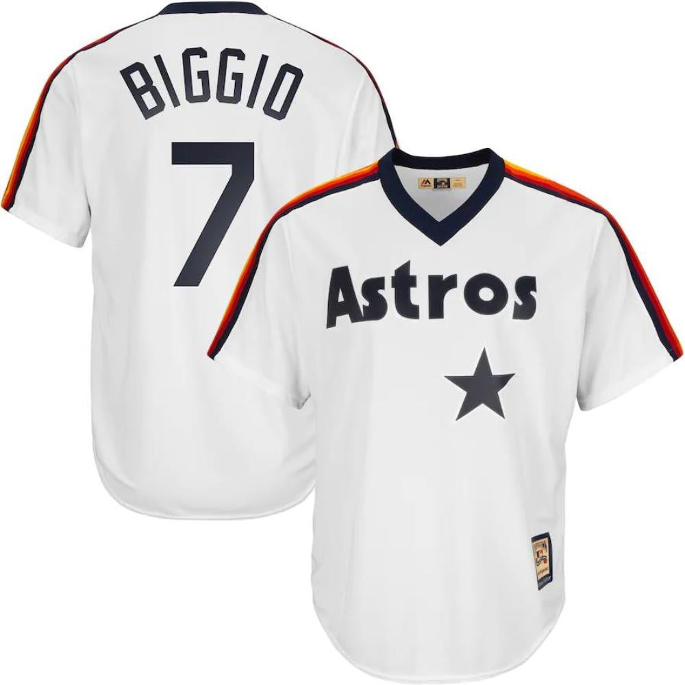 Craig Biggio #7 Houston Astros Throwback Pullover Limited Jersey - White