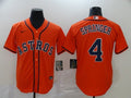 George Springer #4 Houston Astros 2020 Limited Jersey - Orange