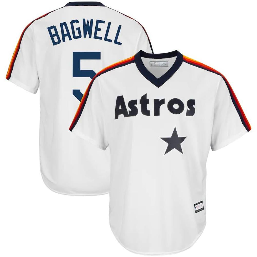 Jeff Bagwell #5 Houston Astros Throwback Pullover Limited Jersey - White