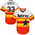 Mike Scott #33 Houston Astros 1980 Throwback Pullover Limited Jersey - Orange