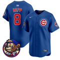 Ian Happ #8 Chicago Cubs Clark Patch Vapor Premier Limited Jersey - Royal