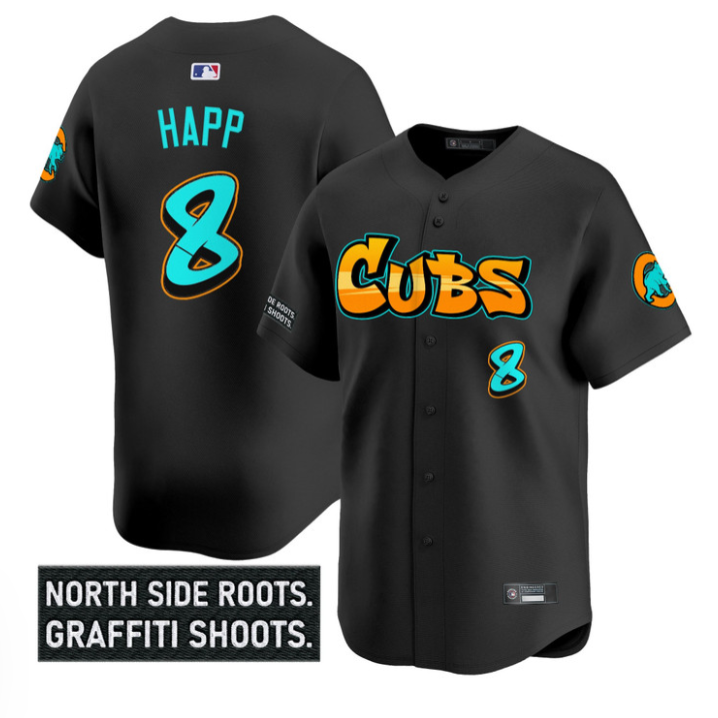 Ian Happ #8 Chicago Cubs Graffiti North Side Edition Limited Jersey