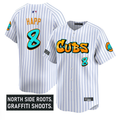 Ian Happ #8 Chicago Cubs Graffiti North Side Edition Limited Jersey - White