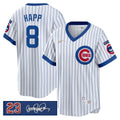 Ian Happ #8 Chicago Cubs Ryne Sandberg Tribute Patch Stripes Limited Jersey
