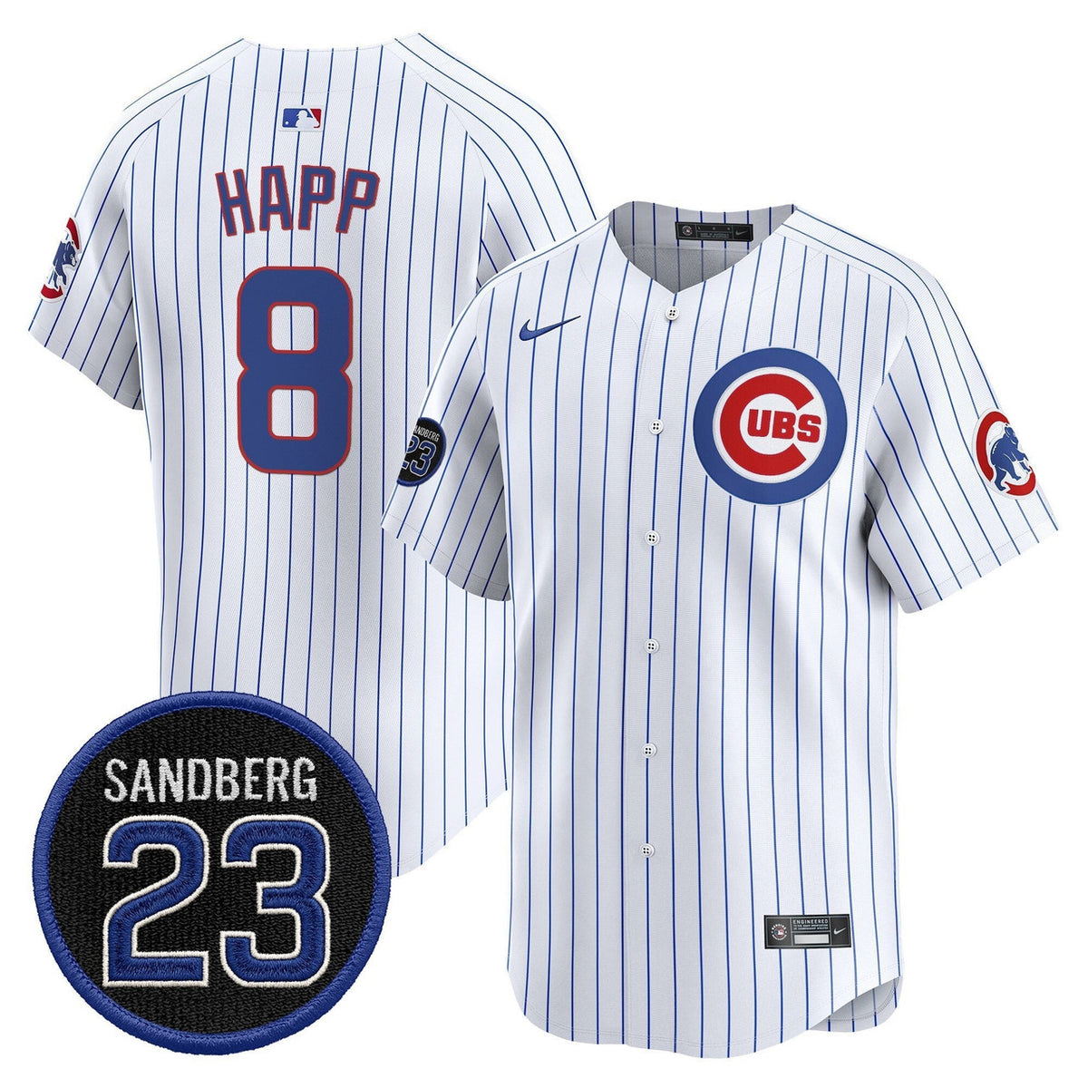 Ian Happ #8 Chicago Cubs Ryne Sandberg Tribute Stripes Limited Jersey