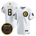 Ian Happ #8 Chicago Cubs Ryne Sandberg Tribute Limited Jersey - White Gold