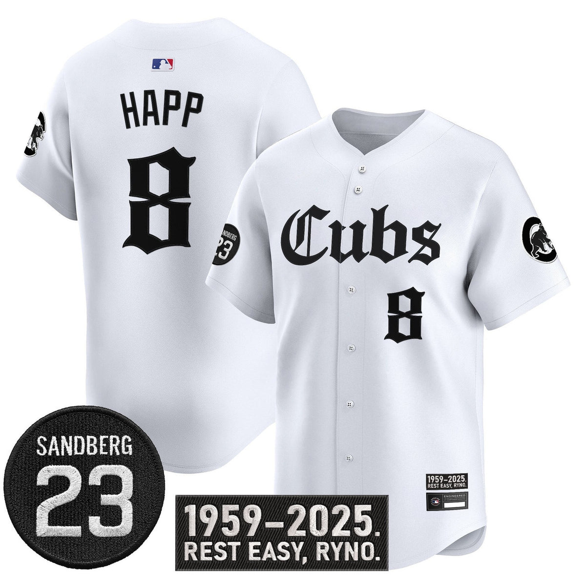 Ian Happ #8 Chicago Cubs Ryne Sandberg Tribute Limited Jersey - White
