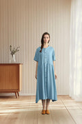 Short Sleeves Robes Casual Loose Dress Customized