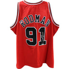 Dennis Rodman Autographed Chicago Bulls M&N Hardwood  Jersey Beckett 54631
