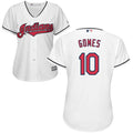 Cleveland Indians #10 Womens Yan Gomes Home Limited Jersey - White