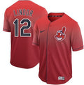 Francisco Lindor #12 Cleveland Indians Fade Authentic Baseball Jersey - Red