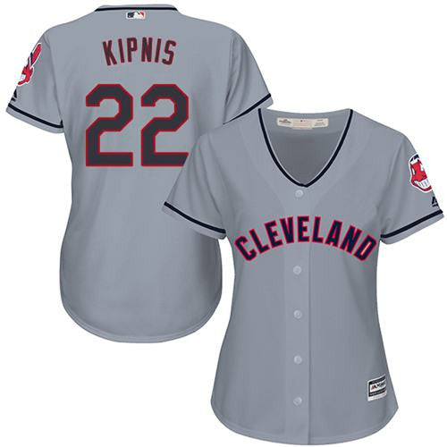 Jason Kipnis #22 Cleveland Indians Womens Road Limited Jersey - Grey