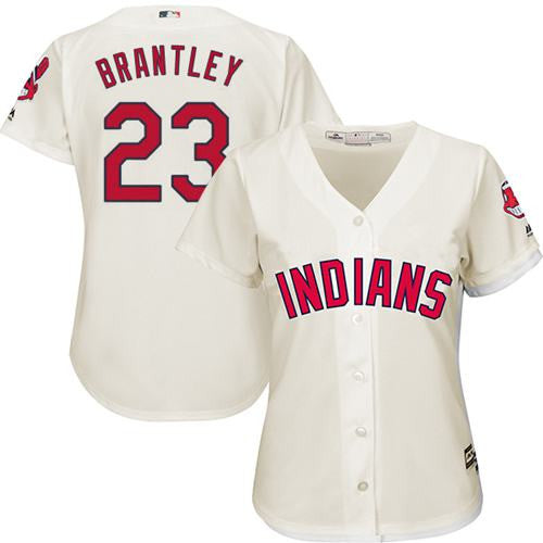 Michael Brantley #23 Cleveland Indians Womens Alternate Limited Jersey - Cream