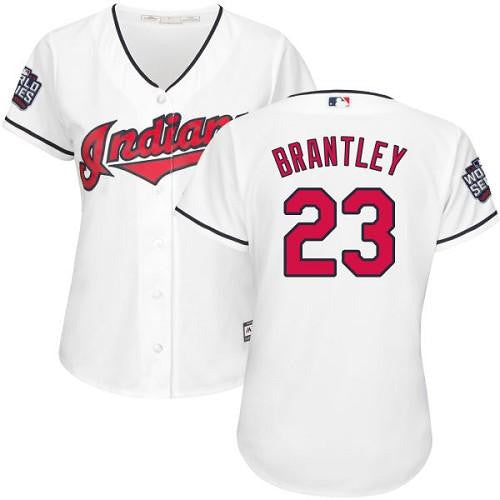 Michael Brantley #23 Cleveland Indians Womens 2016 World Series Bound Home Limited Jersey - White
