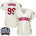 Ricky Vaughn #99 Cleveland Indians Womens 2016 World Series Bound Alternate Limited Jersey - Cream