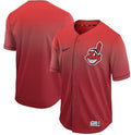 Cleveland Indians Blank Fade Authentic Baseball Jersey - Red
