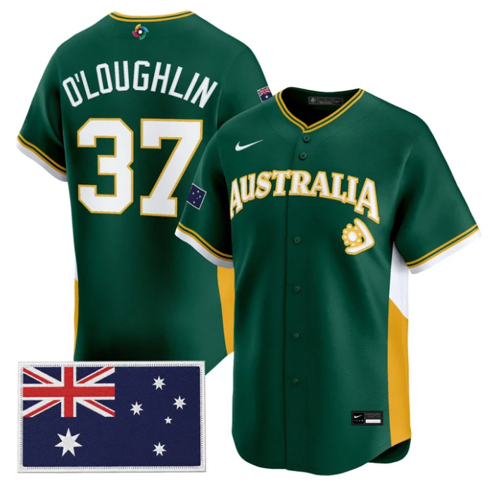 Jack O'Loughlin #37 2026 Team Australia World Limited Baseball Jersey