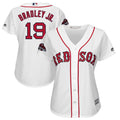 Jackie Bradley Jr Boston Red Sox Majestic Womens 2020 World Series Champions Team Logo Limited Player Jersey - White