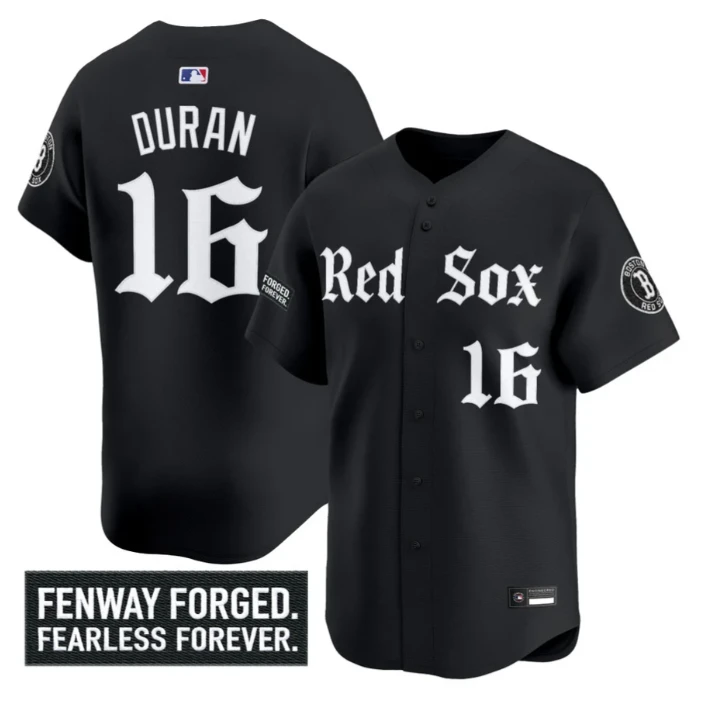 Jarren Duran #16 Boston Red Sox Gothic Edition Premier Jersey