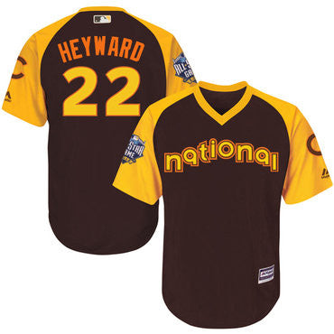 Jason Heyward #22 Chicago Cubs Mens 2016 Star National League Cool Base Limited Jersey - Brown